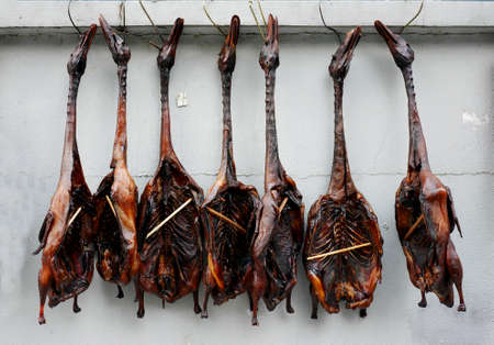 Smoked ducksの写真素材