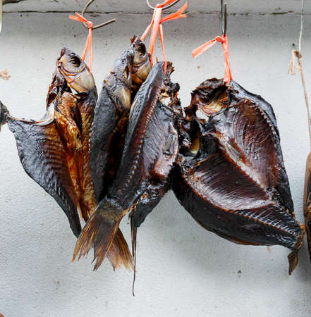 Smoked fishesの写真素材