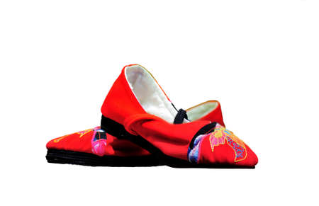 Embroidered shoesの写真素材