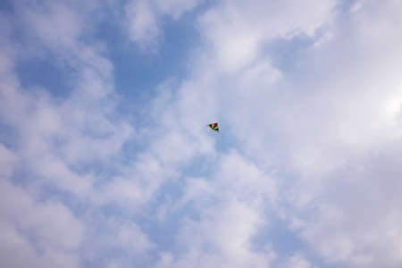 The kite in the skyの写真素材
