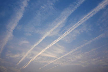 Plane wakeの写真素材