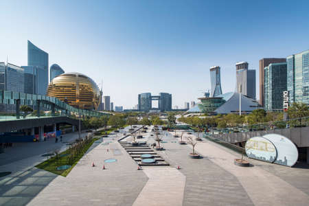 Hangzhou Qianjiang New Cityのeditorial素材