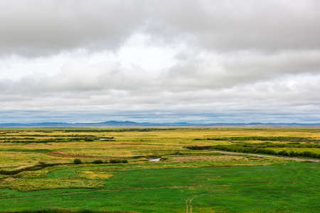 Landscape view of Inner Mongolia grasslandの写真素材
