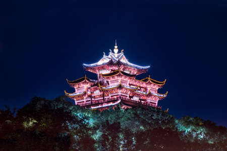 Hangzhou City Pavilion night viewのeditorial素材