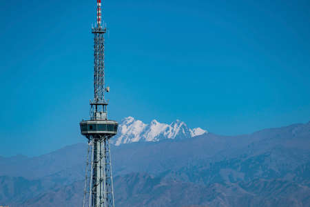 Urumqi TV Tower and Tianshan Mountainsのeditorial素材