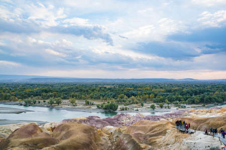 Colorful beach in Xinjiang