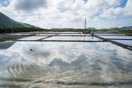salt field , Zhoushanの写真素材