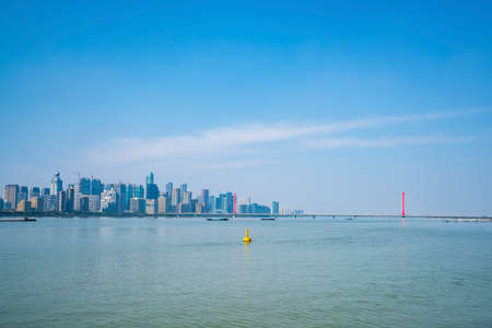 Hangzhou Qiantang River sceneryのeditorial素材
