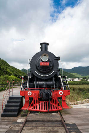 Steam train in Zhoushan Nandong Yiguのeditorial素材