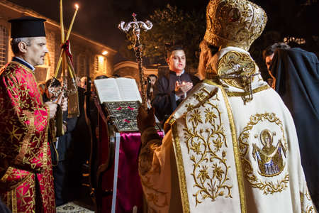 Orthodox Easter ceremony in Aya Dimitri Church in Istanbul, Turkeyのeditorial素材