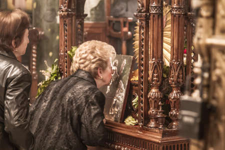 Orthodox Easter ceremony in Aya Dimitri Church in Istanbul, Turkeyのeditorial素材