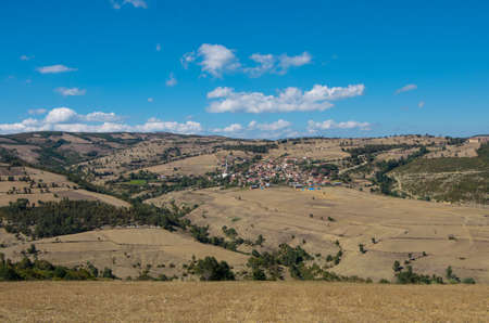 Village scene on the Anatolian plateau, Turkeyの写真素材