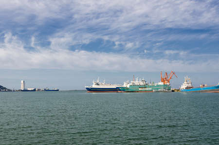 Samsun, Turkey - September 5, 2016: Scene from Samsun city harbour, Turkey