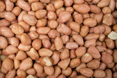 Extreme close-up image of peanuts, background