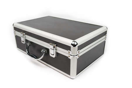 Suitcase for cosmetics isolated on white backgroundの写真素材