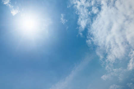 Strong sun and skiesの写真素材