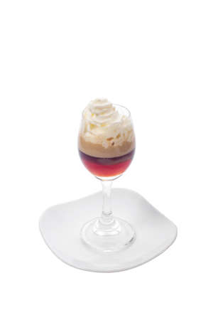 Cocktails on white background.
