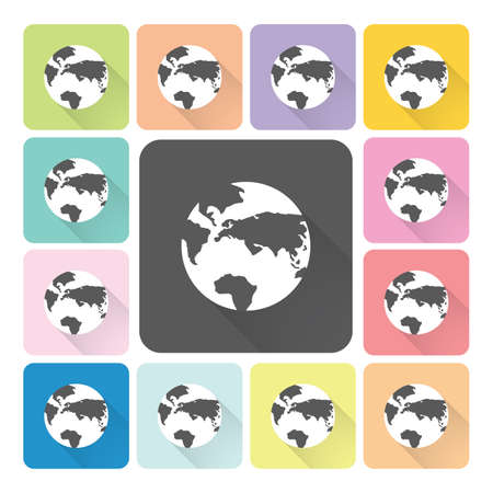 Globe Icon color set vector illustration.のイラスト素材