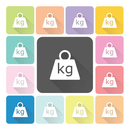 Weight Icon color set illustration.のイラスト素材