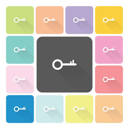 Key Icon color set illustration.のイラスト素材