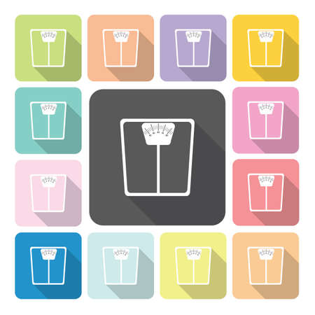 Scale Icon color set vector illustrationのイラスト素材