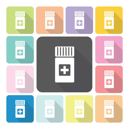 Drugs Icon color set vector illustration.のイラスト素材
