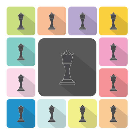 Chess Icon color set vector illustration.のイラスト素材