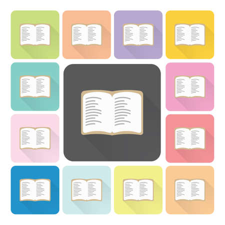 Book Icon color set vector illustration.のイラスト素材