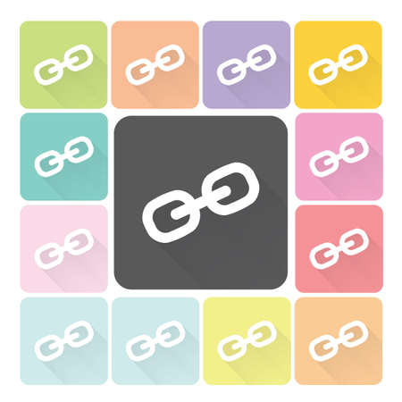 Link Icon color set vector illustration.のイラスト素材