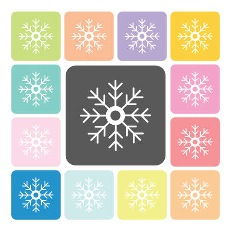Snow Icon color set vector illustration.のイラスト素材