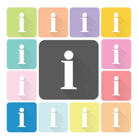 Information sign Icon color set vector illustration.のイラスト素材