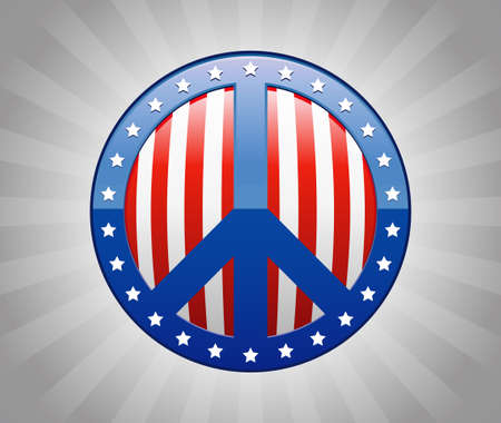 Peace Sign America Symbol Illustrationのイラスト素材
