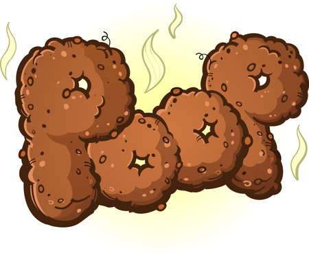 Poop Word made of Turd Letters