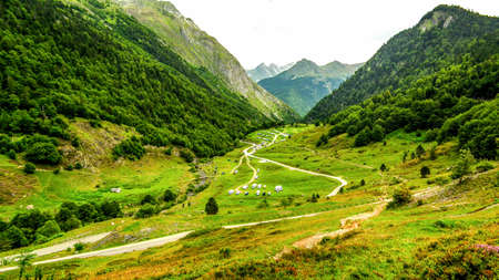 Valley in the mountainの写真素材