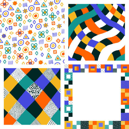 Patchwork square set templates