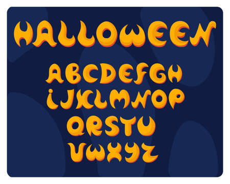 Halloween party letters from A to Zのイラスト素材