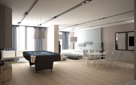3d rendering of a living room interior design