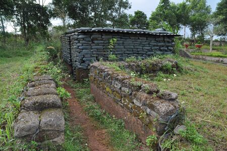 Bunker at the former Khe Sanh Combat Base, Vietnamの写真素材