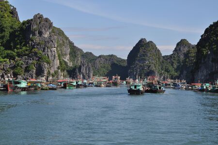 Boats in Ha Long Bay, Vietnam.の写真素材