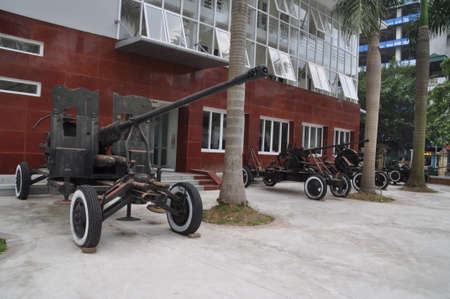 Anti-aircraft gun in Hanoi, Vietnamのeditorial素材