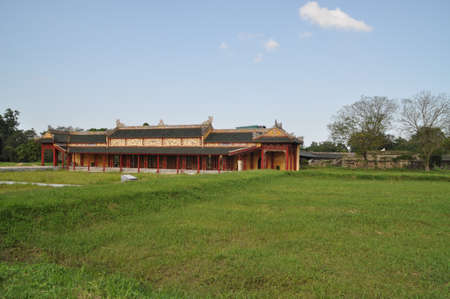 Building of the Imperial City within the citadel of the city of Hu, Vietnam.のeditorial素材