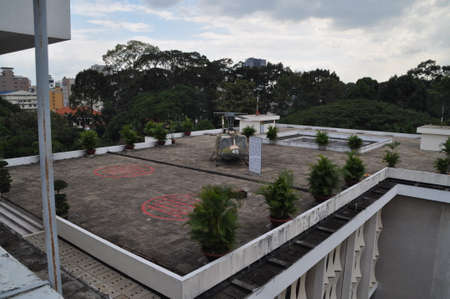 Rooftop of the Reunification Palace in Ho Chi Minh City, Vietnamのeditorial素材