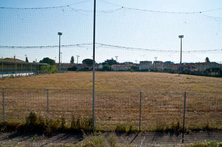 Pitch of a demolished football stadium in Valence, France.の写真素材