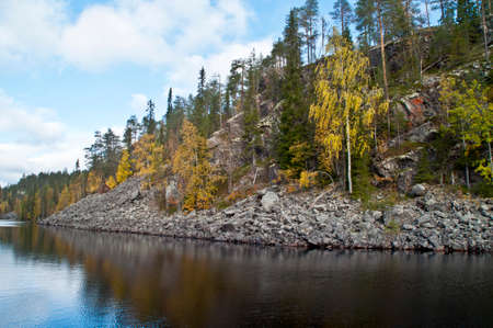 Small canyon in a national park in East Finlandの写真素材