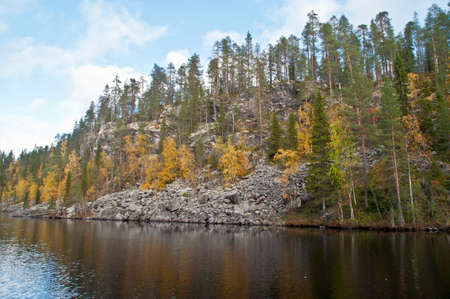 Small canyon in a national park in East Finlandの写真素材