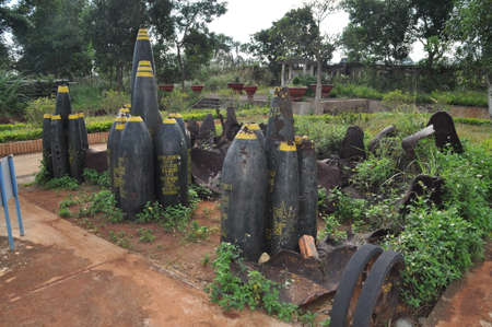 Bomb shells on the former Khe Sanh Combat Base, Vietnam.の写真素材