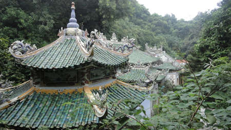 Pagoda on the Marble Mountains near Da Nang, Vietnam.の写真素材