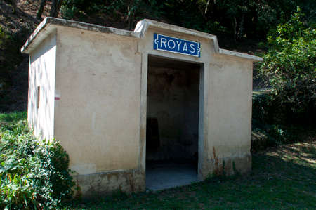 Abandoned train stop near the village of Royas, France.の写真素材