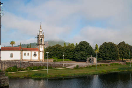 The city of Ponte de Lima, Portugal.の写真素材