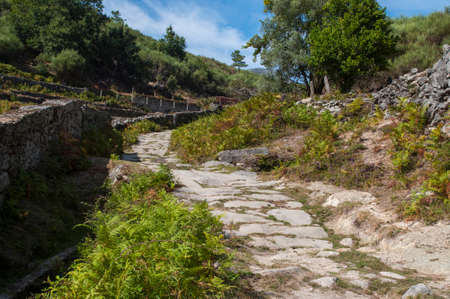 Old Roman road in the north of Portugal.の写真素材